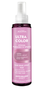 Joanna Płukanka Spray Pink Eliminates Yellow Hair Tone Nourishes Care 150ml