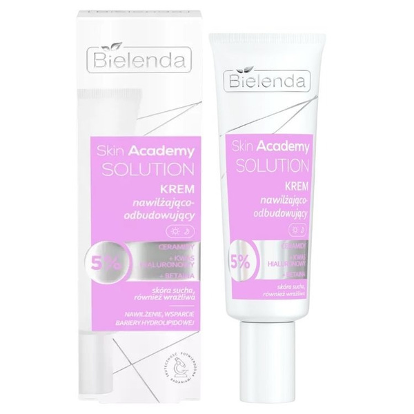 Bielenda Skin Academy Solutions Moisturizing - Regenerating Cream 5% Ceramides with Hyaluronic Acid and Betaine for Dry and Sensitive Skin for Day and Night 50ml