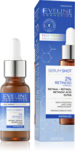 Eveline Face Therapy Professional Serum Shot Wrinkle Reduction Treatment with 2% Retinoid Complex 18ml