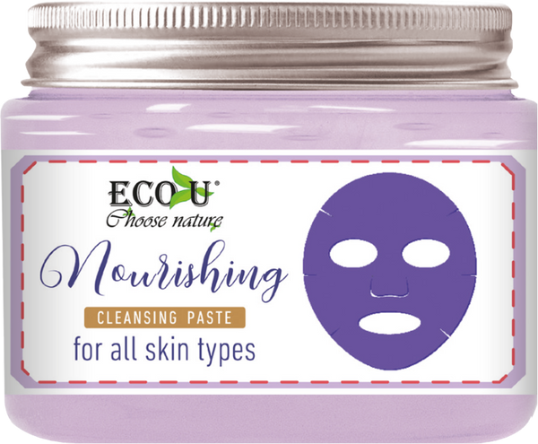 EcoU Nourishing Cleansing Paste for All Skin Types Pink Clay 150ml