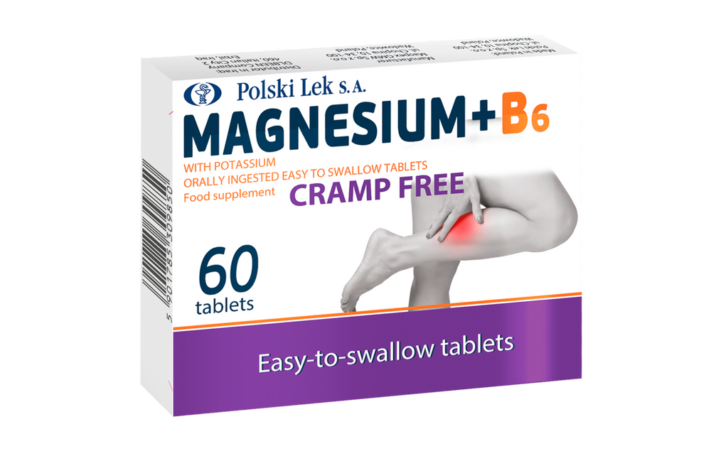 Polski Lek S.A. Magnesium + B6 with Potassium Cramp Free 60 tabl.