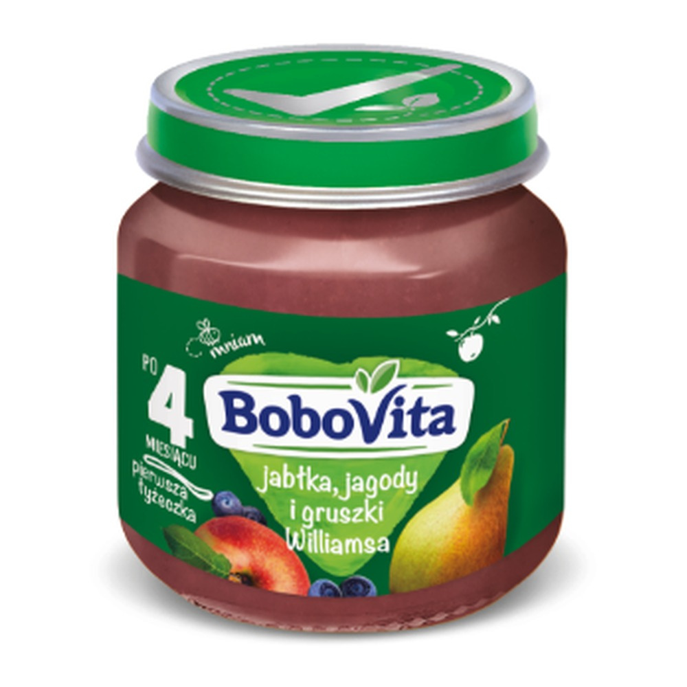 BoboVita Apple, Blueberry and Williams Pear Dessert from 4 Months 125g