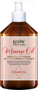 Eco U Moisturizing Natural Massage Oil with Sesame Oil 500ml