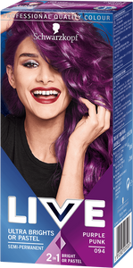 Schwarzkopf Live Ultra Brights Or Pastel Hair Colour Purple Punk 94