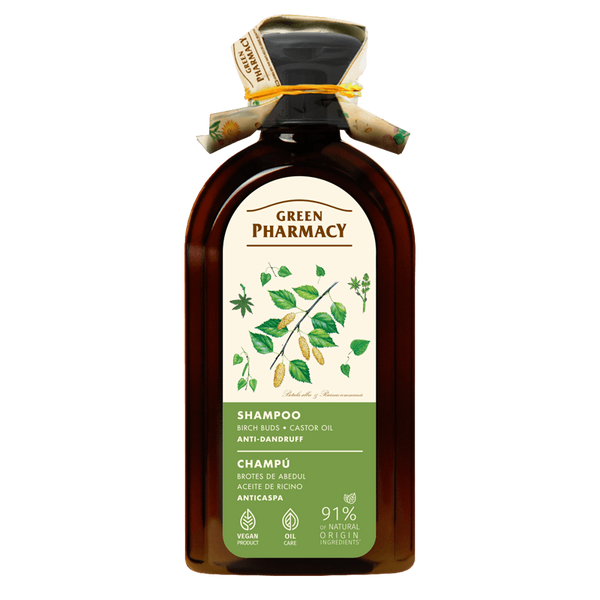 Green Pharmacy Anti-Dandruff Shampoo Birch Buds and Castor Oil 350ml