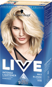 Schwarzkopf Live Intense Lightener Hair Colour Max Blonde 00B