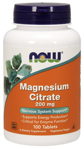 Now Foods Magnesium Citrate 200mg 100 Tablets