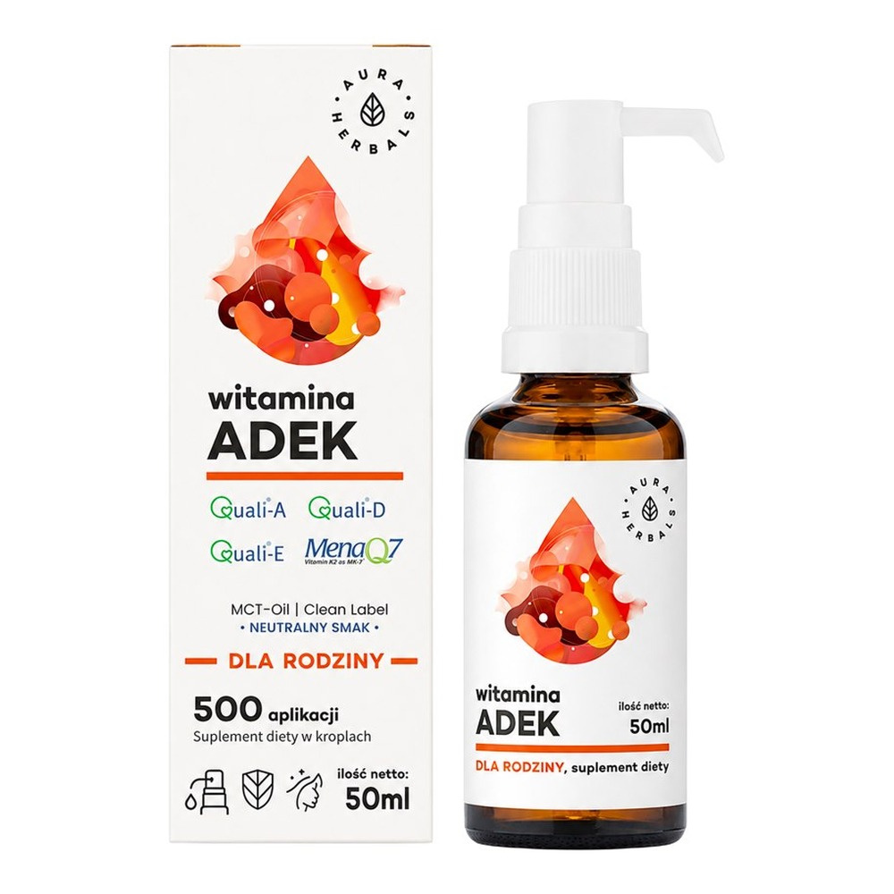 AURA HERBALS Family ADEK Vitamins in MCT Oil Drops 50ml