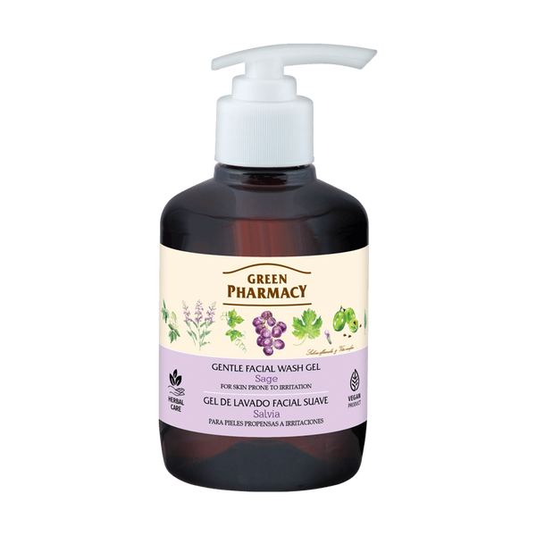 Green Pharmacy Gentle Facial Wash Gel for Skin Prone to Irritation Sage 270ml