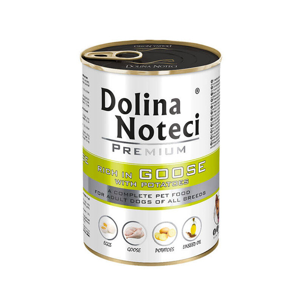 Dolina Noteci Premium Wet Food with Goose and Potatoes for Adult Dogs of All Breeds 400g