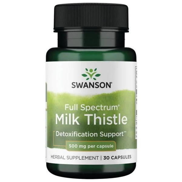 Swanson Full Spectrum Milk Thistle 500mg 30 Capsules