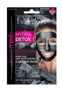 Eveline Cosmetics Facemed+ Cleansing Moisturizing Carbon Mask 8in1 7ml