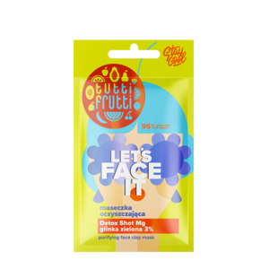 Tutti Frutti Let's Face It Cleansing Mask with Green Clay 3% + Detox Shot Mg 7g