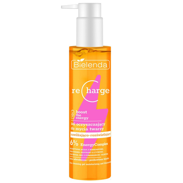 Bielenda Recharge Boost The Energy Moisturizing and Brightening Cleansing Gel for Dehydrated Dull Skin 150ml