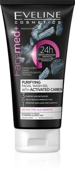 Eveline Facemed Purifying Facial Wash Gel with Activated Carbon 150ml