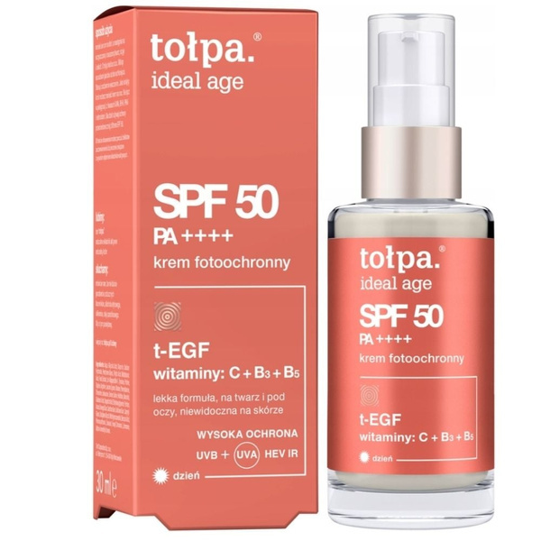 Tolpa Ideal Age SPF 50 Sun Protection Cream Anti Photoaging Face And Eye 30ml