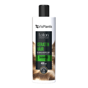 Vis Plantis Loton Keratin Strengthening Shampoo for Damaged and Brittle Hair 400ml