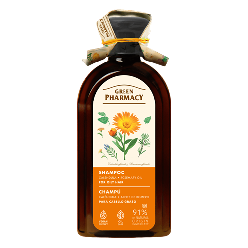 Green Pharmacy Shampoo for Oily Hair Calendula and Rosemary Oil 350ml