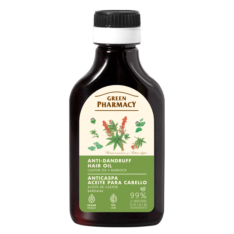 Green Pharmacy Anti-Dandruff Hair Oil Castor Oil and Burdock 100ml