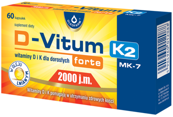 Oleofarm D-Vitum Forte 2000 IU + K2 MK-7 + Flaxseed Oil 60 Capsules