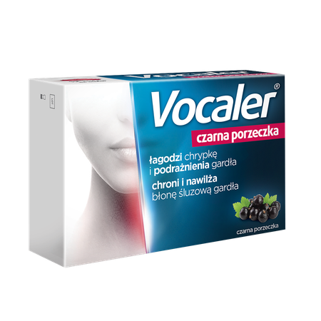 Vocaler for Dry and Hoarse Throat with Black Currant Flavour 12 Tablets
