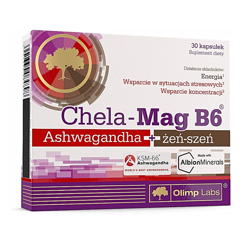 Olimp Chela-Mag B6 Ashwagandha KSM-66 + Ginseng 30 Capsules