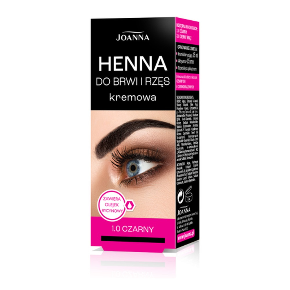 Joanna Tint Eyebrow & Eyelashes Henna No 1.0 Black 15ml