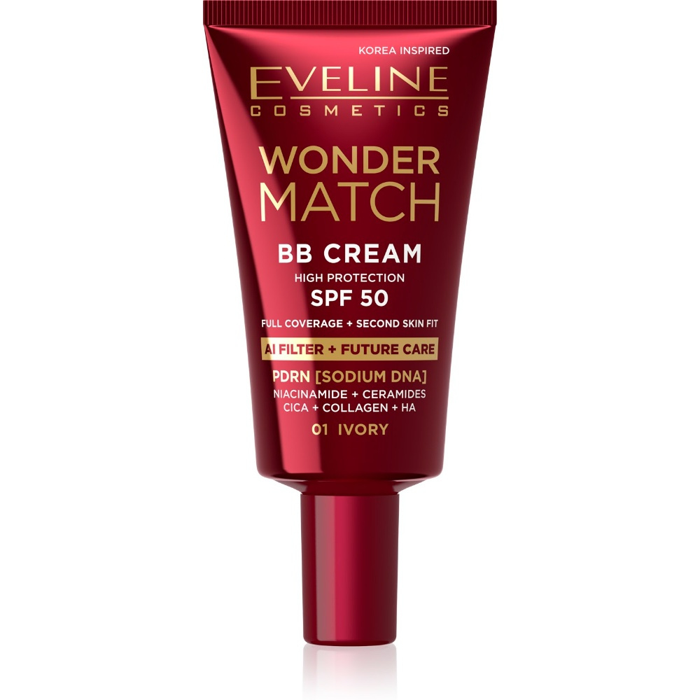 Eveline Wonder Match BB Cream high protection SPF50 01 Ivory 30 ml