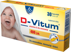 D-Vitum Vitamin D for Babies 400 IU 30 Twist-Off Capsules