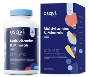 Osavi Multivitamins & Minerals Man For Men's Health and Energy 180 Vegan Caps