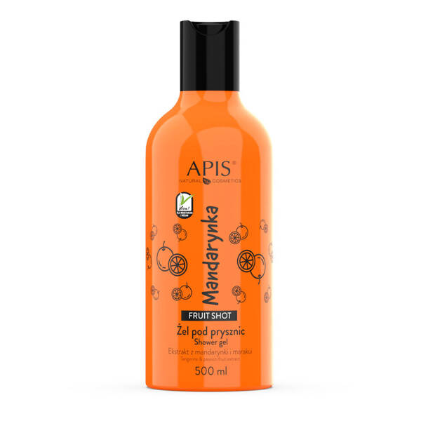 Apis Fruit Shot Shower Gel with Freeze-Dried Mandarin Extract for All Skin Types 500ml