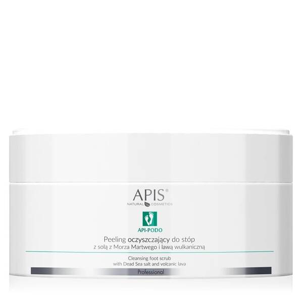 Apis Professional Api Podo Cleansing Foot Scrub with Dead Sea Salt and Volcanic Lava 300g