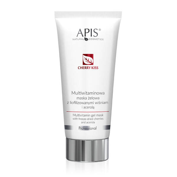 Apis Professional Cherry Kiss Multivitamin Gel Mask with Freeze-Dried Cherries and Acerola for Dry and Dehydrated Skin 200ml