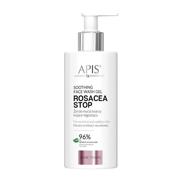 Apis Rosacea Stop Soothing and Calming Face Washing Gel for Capillary and Sensitive Skin 300ml