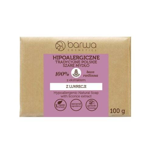 Barwa Hypoallergenic Traditional Polish Gray Soap with Licorice Extract 100g