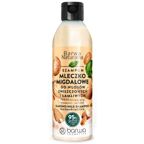 Barwa Natural Reconstructing Shampoo Almond Milk for Damaged and Brittle Hair 300ml