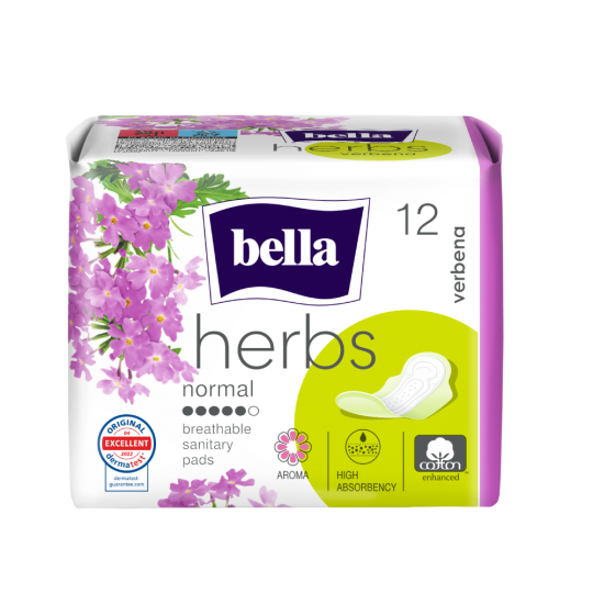 Bella Herbs Verbena Sanitary Pads with Wings 12 Pieces