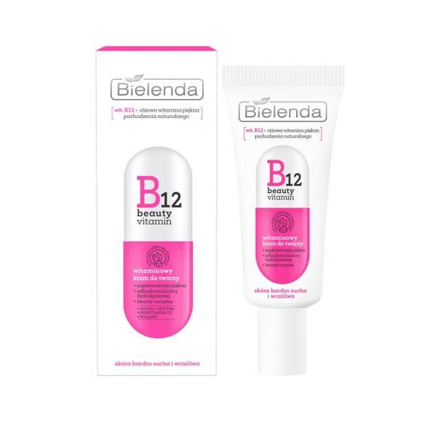 Bielenda B12 Beauty Vitamin Face Cream for Very Dry and Sensitive Skin for Day and Night 50ml