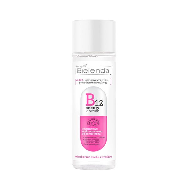 Bielenda B12 Beauty Vitamin Vitamin Micellar Water for Makeup Removal for Very Dry and Sensitive Skin 200ml