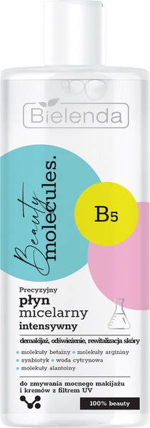 Bielenda Beauty Molecules Precise Intensive Micellar Liquid for Removing Strong Makeup and Creams with UV Filter 500ml