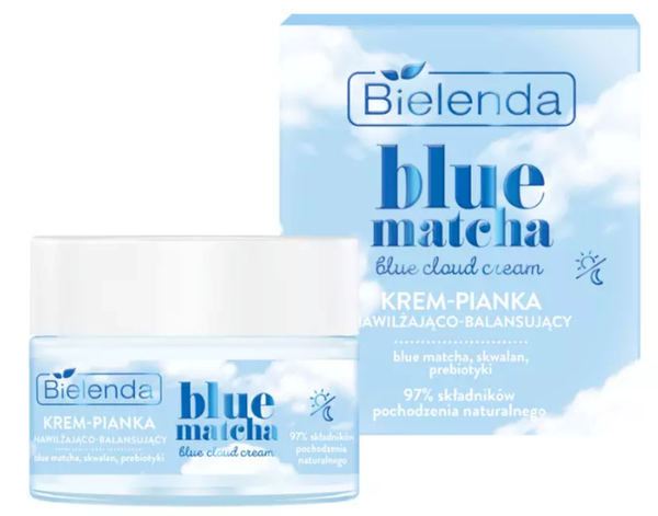 Bielenda Blue Matcha Cloud Cream Moisturizing and Balancing  All Skin Types 50ml