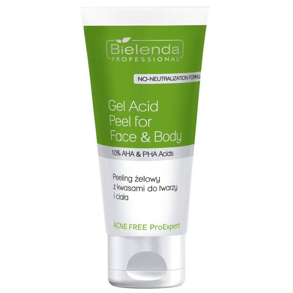 Bielenda Professional Acne Free ProExpert Peeling Gel for Face and Body with 10% AHA and PHA 150ml