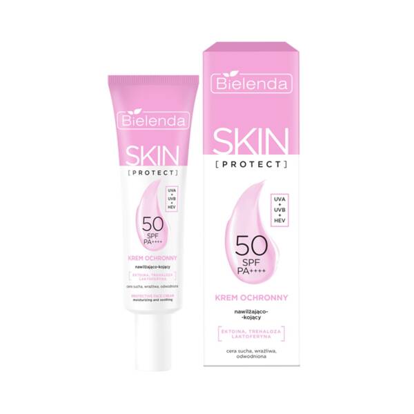 Bielenda Skin Protect Protective Cream Moisturizing - Soothing PA++++ UVA + UVB + HEV SPF50 40ml