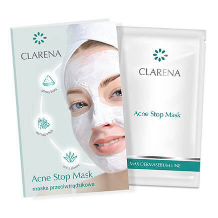Clarena Acne Stop Mask Deeply Cleansing Mask for Oily, Acne and Combination Skin 5ml