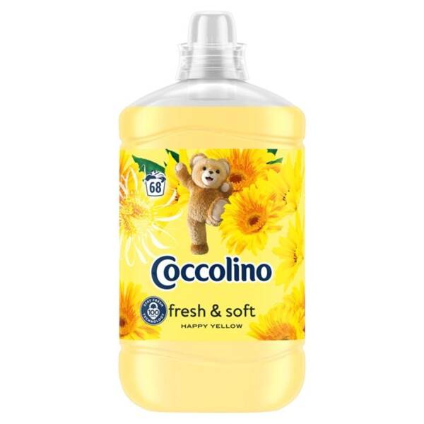 Coccolino Fresh & Soft Happy Yellow Fabric Softener Concentrate 1700ml