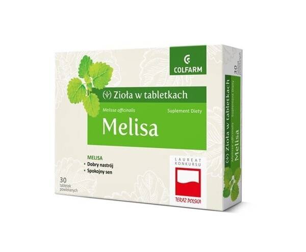 Colfarm Herbs in Tablets Melisa Good Mood Peaceful Sleep 30 Tablets