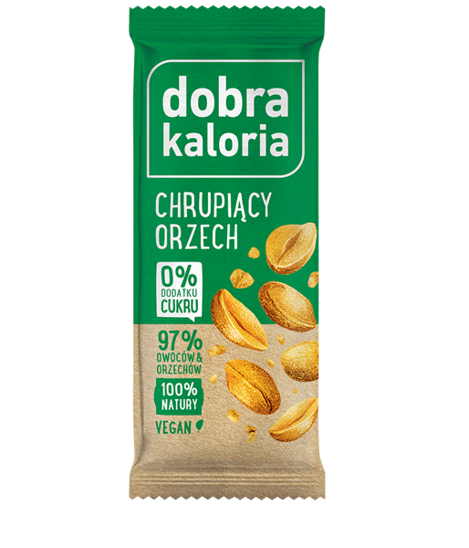 Dobra Kaloria Fruit Bar Crunchy Walnut Perfect Healthy Snack without Sugar  35g