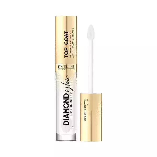 Eveline Diamond Glow Lip Luminizer with Hyaluronic Acid No 01 Transparent Top Coat 4,5ml