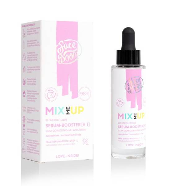 FaceBoom Mix Me Up Electrolyte Serum - Booster for Dehydrated and Sensitive Skin Vegan 30ml