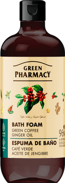 Green Pharmacy Bath Foam Green Coffee and Ginger Oil 500ml